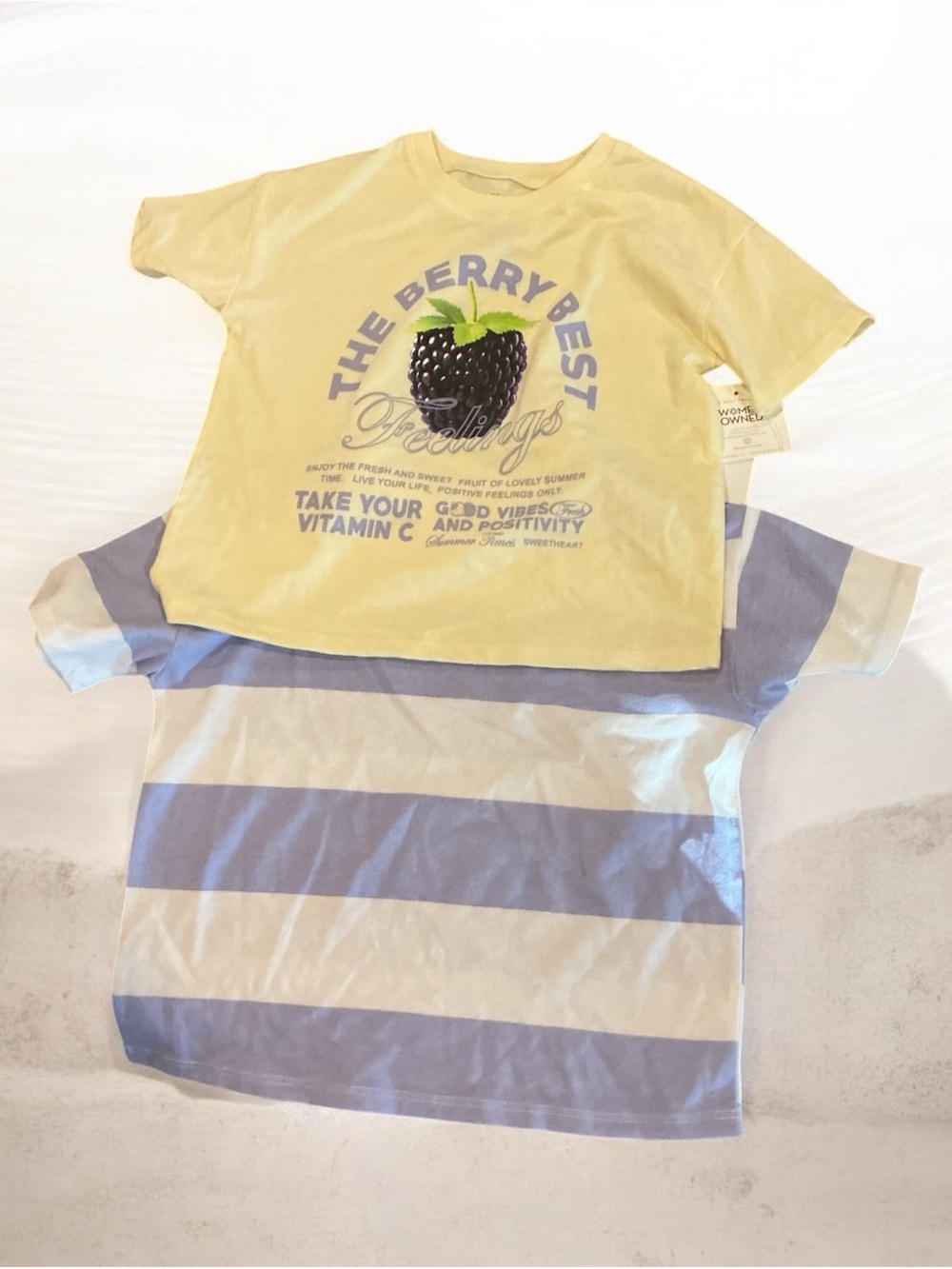 Buy1 get 1 50% off Kids Yellow 'The Berry Best' Graphic Tee
